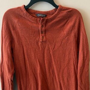 Alpine Design Men's Rust Long Sleeve Henley